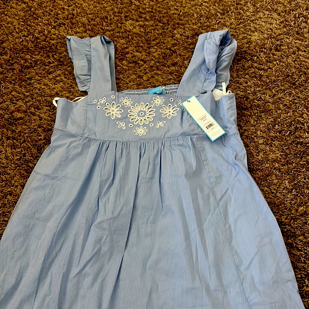 Draper James - Maddie Babydoll Dress in Striped Eyelet